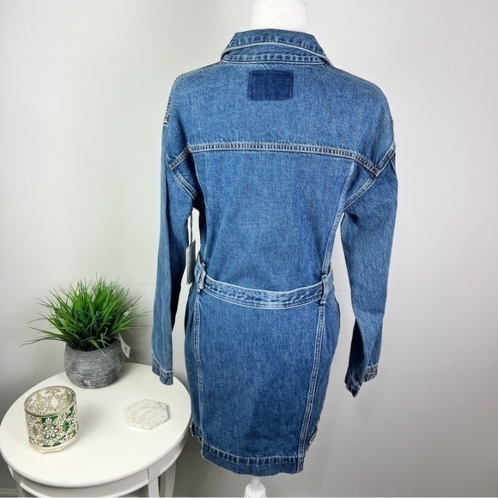 ÉTICA Mini Dress womens size small denim Joelle jacket dress - Picture 12 of 12